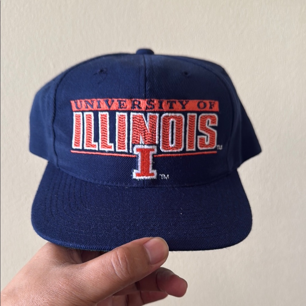 University of Illinois Navy Cap Snapback Hat